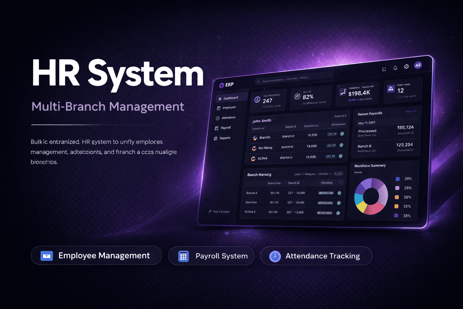 Multi-Branch HR System for Payroll & Attendance Management